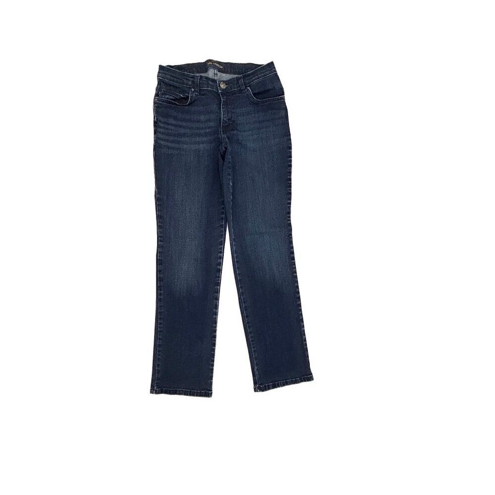 Lee Jeans Women‎ 6 Blue Relaxed Fit Straight Leg Mid Rise Dark Wash Denim